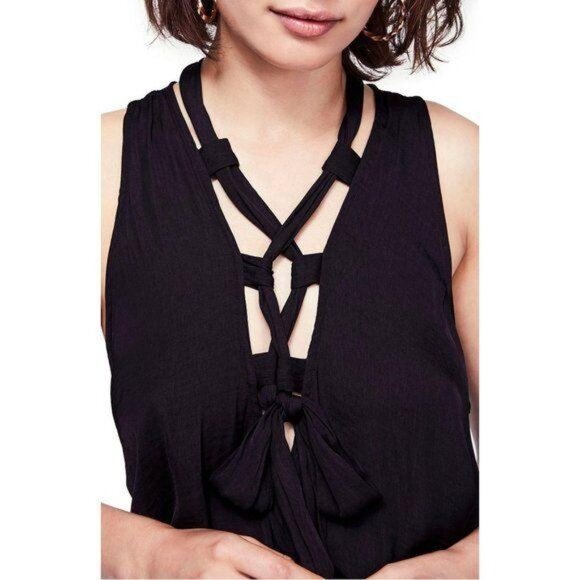 Free People Tops - Free People Silky Criss Cross Top